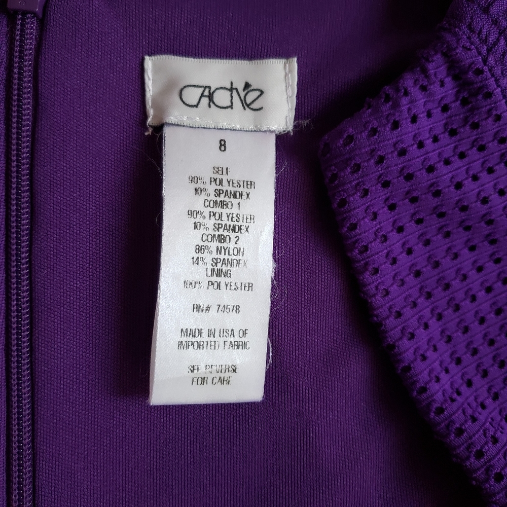 Cache Primary Solid Purple Structured Textured Fo… - image 5